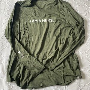 Figs Olive Long Sleeve Tee